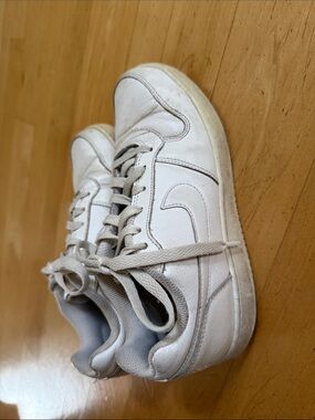 Nike White Mesh Lace-Up Sneakers with Subtle Swoosh